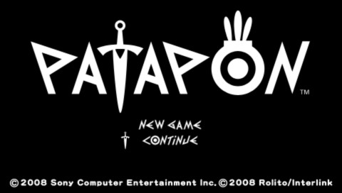 Patapon title screen for PSP